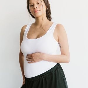 Storq white maternity Daily Tank, size “3”